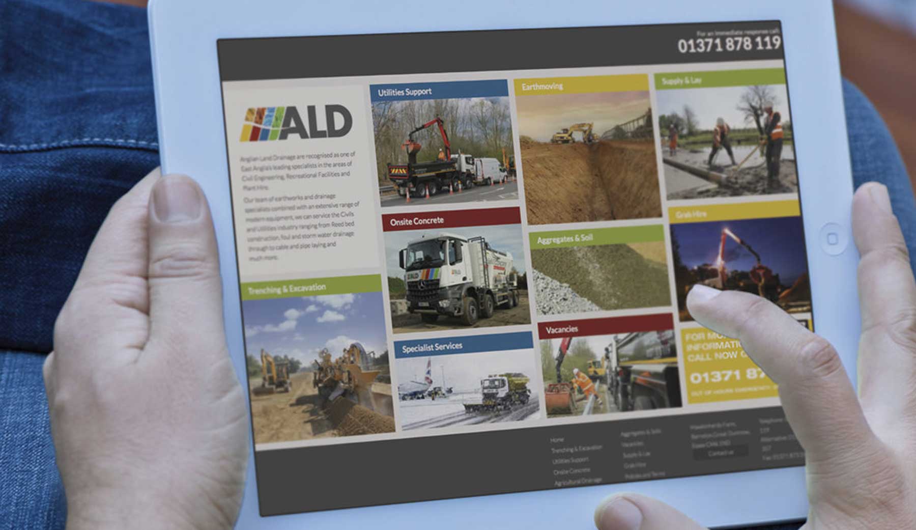 ald-anglian-land-drainage-website coperate design essex